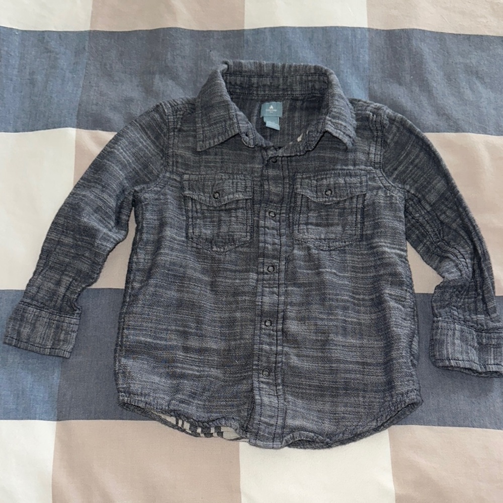 BabyGap Blue Plaid Shirt
